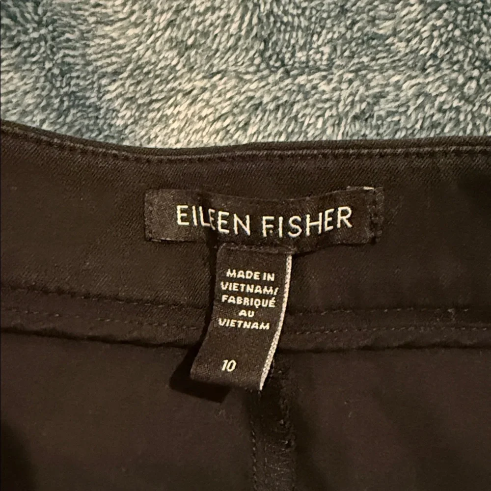 Eileen Fisher Black Straight Leg Pants - Picture 8 of 8
